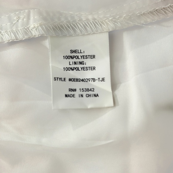 MELLODAY Women's Off White Floral Satin A-Line Maxi Skirt Large NWT - Picture 7 of 7